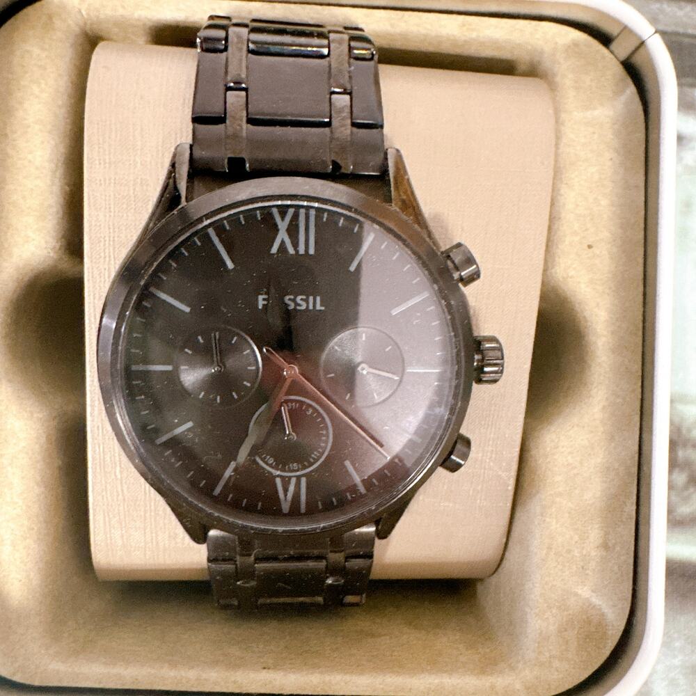 Fossil BQ2365 Fenmore Midsize Multifunction Black Stainless Steel Watch